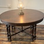 Jacobean Revival Style Round Dining Table