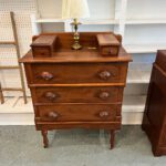 Antique Victorian Step Back Chest of Drawers