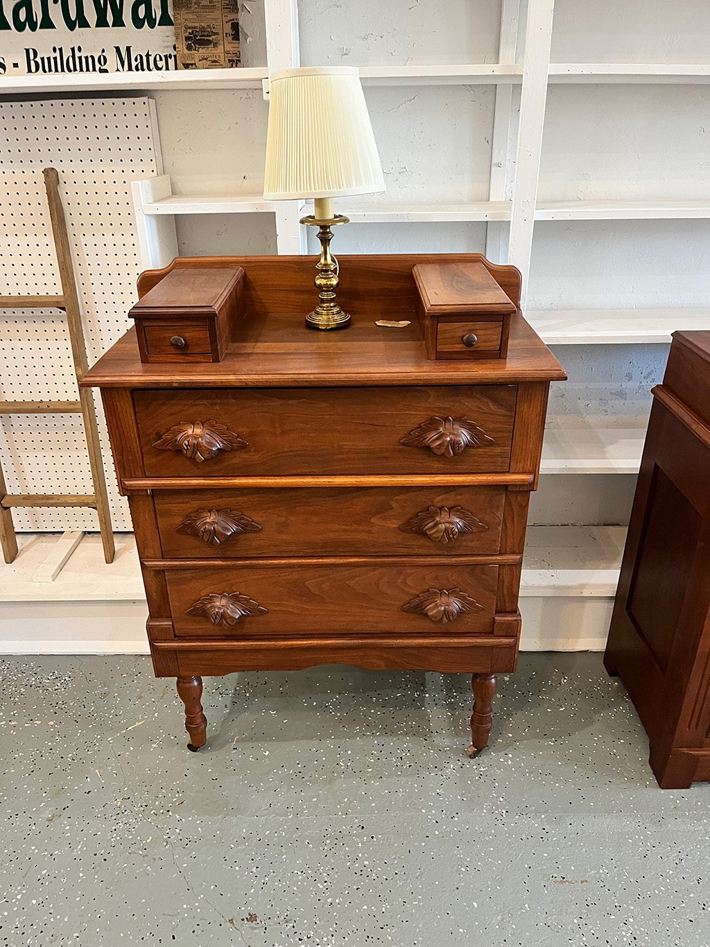 Antique Walnut Dresser Antique Victorian Step Back Chest of Drawers - Image 1